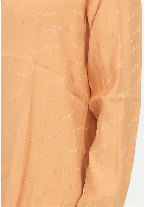 Camicia elegante arancione da donna con stampa signature Armani Exchange ARMANI EXCHANGE | 6DYC20YN4VZ1788